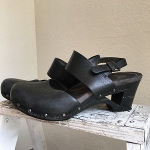 Dansko clogs with cutout heel